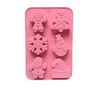 Silicone Candy Molds - 6-Cavity Heat Resistant Baking Mould, Christmas Silicone Candy Molds, For Dessert, Jellies Wax, Melts, Gummy, Cake, Topper, 25.5x16.5x2.4cm/10.04x6.5x0.94 Inches