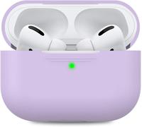 Silicone Case for Airpods Pro Anti-Scratch Protective Case Compatible with Airpods Pro 2019 [Front LED Visible] Shockproof Cover for Apple AirPods Pro (without Carabiner, Lavender)