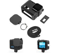Silicone Case for GoPro Hero 4K Protective Cases Lens Caps Side Covers Lanyard for Action Camera Kit Accessories