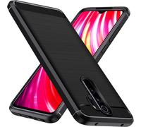 Silicone Case For Xiaomi Redmi Note 8 Pro, [Military Shockproof Protection] Protective Case, Slim Soft Tpu Anti-Scratch Back Bumper Cover, Black