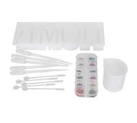 Silicone Casting Molds for Resin Jewelry Making, DIY Craft Kit with Dried Flowers and Home Letter Mold, Flexible Non - Toxic Silicone Mould Set for Home Decor Projects
