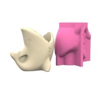 Silicone Casting Mould Succulent Planter Moulds Whale Shape Concrete Vase Molds Suitable for Resin Pen Holder Creation Reusable Silicone Moulds