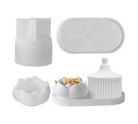 Silicone Casting Moulds Floral Reusable DIY Candleholder Jewelry Tray Maker