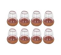 Silicone Chair Leg Caps Protectors Stool Foot Pads Table Round Felt Chairs Legs Floor Protector Mute Thickened Transparent for Non-slip Table Chairs Leg End Cap M 8pcs (Small Size)