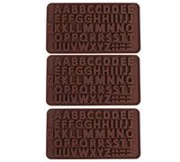 Silicone Chocolate Forms 3 Pack | 26 English Letters Alphabet Baking Tools | Reusable DIY Cake Forms for Young Ones/Parties/Holidays | Food Grade, 40℃ to 210℃