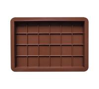 silicone chocolate mold - 24 grid food grade tray | soft flexible chocolate maker for cake decoration, baking, candy making, easy release design, reusable kitchen baking accessory