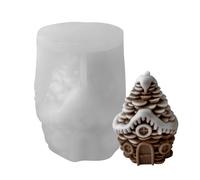 Silicone Christmas Candle Molds - Pine Cone House Design | Crafting Moulds for Epoxy, Plaster, Cement, Holiday Home Decoration, Party Supplies, Art Teachers, Workshops, Enthusiasts, Activities