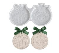 Silicone Christmas Decoration Molds, Diy Hanging Tag Molds, Snowman, Christ | Silicone Ornaments Molds For Holiday Festive Party Beginners Studio Kitchen Hobby
