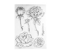 Silicone Clear Transparent Rose Stamps Album de photos bricolage timbre en caoutchouc manuscrit fini chapitre joint transparent histoire de rose Très pratique et populaire Beautiful design