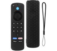 Silicone Coque Compatible avec Fire TV Stick 4K (2nd Gen)/Fire TV Stick HD Télécommande, Housse de Protection Caoutchouc Souple, Antichoc - Noir