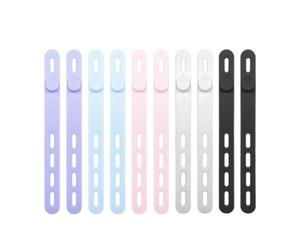 Silicone Cord Ties - 10pcs Reusable 12cm | Cable Organizer Ties, Charging Cable Management Straps, Cord Wrap Storage Clips For Phone Charger Headphone Earbud Wires | Travel Office Use
