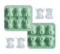 Silicone Cow Tray, Whiskey Sphere Mold, Bourbon Chill Cubes, Crystal Block Scent Preserver Drinkware Catering Events Confection Crafting Beverages Mixing Supply Storage Innovation Utility System