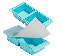 Silicone Cubes - Portion Control Storage for Freezing Food | Non-Stick Thermal Resistant Bin with Stackable Frame & Reinforced Rim for Baking, Home, Kitchen and Restaurant Inventory