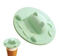 Silicone Cup Covers, Heat Resistant Reusable Lid, Cute Drink Mug Cover, Spill Proof Beverage Accessory with Flexible Fit, Kids and Adults Home Office Study Use, Coffee Tea Water Milk Lid for Cups