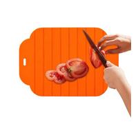 Silicone Cutting Mat | Double-Sided Foldable Roll-Up Cutting Pad 11.81x7.87x0.2in | Flexible Kitchen Mat For Dough Kneading, Baking, Bread, Cookies, Pizza, Camping & Picnic Use