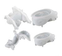 Silicone de Pâques pour moulage de résine - Formes réutilisables de petits animaux y compris grenouille, lézard et escargot - Outil de bricolage résistant à la chaleur pour fabrication de savon