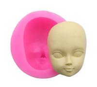 Silicone de qualité alimentaire 3D visage de bébé fille pour la forme de la tête, moule à chocolat, moules en résine Fondant, cendrier carré