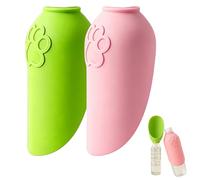 Silicone Dog Water Bottle Adapter 2 Pack, Dog Water Bottles for Walking, Dogs Drinking Bottle Portable for Outdoor Walking Hiking Travel Camping for Cat, Rabbit,Puppy and Other Animal (2PCS-c)
