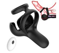 Silicone double Anneau Vibrant Penis Clitoridienne télécommandé 10vibration