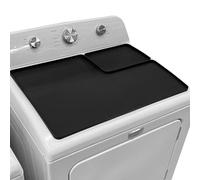 Silicone Dryer Mat - Washer Dryer Protector with Lint Capture Hole for Laundry, Non Slip Topper with Heat Resistant Function, Organizer Mat for Table Ironing Work Area, 26x18 inches