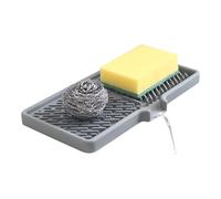 Silicone Drying Mat, Kitchen Counter, 9,8 pouces, Draining Mat, Non -Slip Design, Spill-Preuve Protector, Medium Size, Gray, 1 Piece, Bathroom, Rv, Dorm, Camping, Coffee Faucet