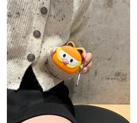 Silicone Earphone Case with Keychain for Galaxy Buds2 Pro,Buds2,Buds Pro,Buds Live (GarfCat)