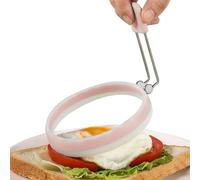 Silicone Egg Rings For Frying Eggs - Circles 4 Inches, Pancake Mold, Food Grade Kitchen Cooking Gadget, Breakfast Sandwich McMuffin Maker | Premium Perfect Home Brunch Meal Prep Easy Use