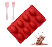 Silicone Egg Shaped Molds for Oven, Non-Stick Easter Egg Silicone Mold for Baking for Cake, Jello, Chocolate, Dessert with 2 Bonus Gifts (B)