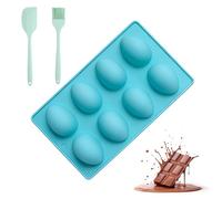 Silicone Egg Shaped Molds for Oven, Non-Stick Easter Egg Silicone Mold for Baking for Cake, Jello, Chocolate, Dessert with 2 Bonus Gifts (C)