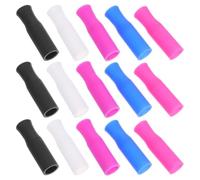 Silicone Embouts de Paille 6mm 50 Pièces Alimentaire | Protège les Extrémités, Toucher Souple, pour Pailles de 8mm et Gobelets en Verre, Bureau