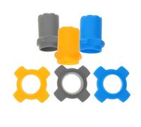Silicone Ensembles Anneau Protection en pour Microphone | Quatre Angles Anti-chute, Manchon à Longue Queue, Couleur Orange, pour Sessions D’enregistrement et Discours