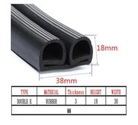 Silicone/EPDM/TPE/RUBBER Double E B-shape Cold Storage Door Sealing Strip High Temperature Oven Freezer Door Equipment strip(38 X 18 MM NO CLUE,1M)