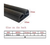 Silicone/EPDM/TPE/RUBBER Double E B-shape Cold Storage Door Sealing Strip High Temperature Oven Freezer Door Equipment strip(50 X 25 MM NO CLUE,1M)