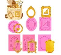 Silicone Epoxy Molds, 6 Piece Nonstick Crafting Set, Resin Casting Photo Frame Molds for DIY Creativity, Flexible Durable Silicone with Easy Release Design, Craft And Baking Tool, Use for Home Decor