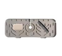 Silicone Faucet Splash Guard with Drip Catcher Tray, Multifunctional Sink Faucet Splash Guard and Draining Mat, Non Slip Faucet Handle Drip Protector for Kitchen and Bathroom Use