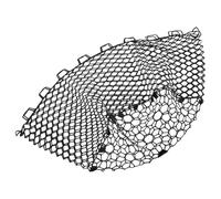 Silicone Filet de Pêche Noir de Remplacement Pliable | Maille Souple, Entretien Facile, Support Renforcé, Rangement Compact, Usage Voyage, pour Poisson