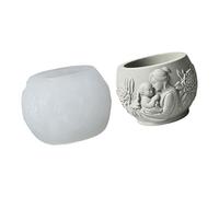 Silicone flexible avec des motifs d ' amour maternel pour Pots de fleurs et décoration de la maison, moule de Pot de fleur en forme de mère