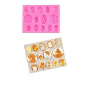 Silicone Fondant Moule Ensemble De 2 Pièces De Fondant En Relief Représentant Une Reine Noble En Gris Et Rose Pour La Pâtisserie Au Chocolat