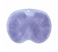 Silicone Foot Scrubber - 2-in-1 Exfoliating for Feet/Back (Blue,S) | Non-slip suction cups, quick-drain, BPA-free. Massages feet/back, removes dead skin, for adults, easy clean, fits tile