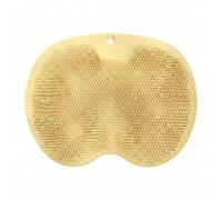 Silicone Foot Scrubber - 2-in-1 Exfoliating for Feet/Back (Yellow,S) | Non-slip suction cups, quick-drain, BPA-free. Massages feet/back, removes dead skin, for adults, easy clean, fits tile