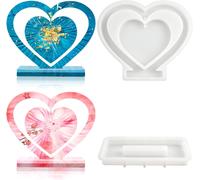 Silicone Frame Mould Heart Silicone Photo Resin Epoxy Resin Epoxy Heart Shape Epoxy Silicone Epoxy Mould For Diy Photo Frames Decoration