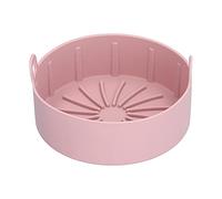 Silicone Fryer Basket | Reusable Non - Stick Baking Tray for 360° Airflow | Fryer Pot Replacement Accessory for Home Kitchen/Nutritious Cooking (16CM one piece pink)