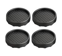 Silicone Furniture Pads - 4 Pcs Non Slip Caster Cups, Square Floor Protectors, Noise Reduction Stopper, Bed Sofa Chair Table Appliance Leg Gripper, Hardwood Carpet Tile Usage Accessory Supply Set 6cm
