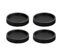 Silicone Furniture Pads - 4 Pcs Non Slip Caster Cups, Square Floor Protectors, Noise Reduction Stopper, Bed Sofa Chair Table Appliance Leg Gripper, Hardwood Carpet Tile Usage Accessory Supply Set 6cm