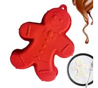 Silicone Gingerbread Man Baking Tray - 26x20x4.5cm Moule De Biscuits Antiadhésif Pour La Cuisson De Vacances De Noël, Moule De Savon Au Chocolat Réutilisable Avec Conception De Pain D'épice, Utilisati