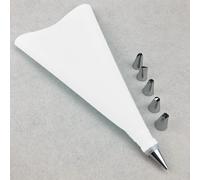 Silicone Glaçage Tuyauterie Crème Pã¢Tisserie Sac + Acier Inoxydable Buse Pã¢Tisserie Conseils Convertisseur Bricolage Gã¢Teau Décoration Outils