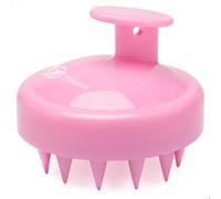 Silicone Hair Brush For Shampoo And Massage Scalp,[Wet & Dry] Head Massager,Deep Cleansing And Gentle Exfoliation,Stimulate Hair Growth,Pink