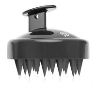 Silicone Hair Brush for Shampoo and Massage Scalp,[Wet & Dry] Head Massager,Deep Cleansing and Gentle Exfoliation,Stimulate Hair Growth,Black