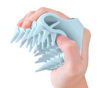 Silicone Hair Scrubber - Brosse pour bol de douche ergonomique, coussin de massage étanche avec poils | Nettoyant manuel humide ou shampooing, outil compact pour salle de bain de voyage, cuir chevelu