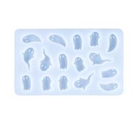 Silicone Halloween Jewelry Mold - Reusable Resin Earring Casting Tray, Ghost Pattern Mould, Creative Accessory and Keychain Design | for DIYs Art Creation, Costume Decoration, Handmade, Party
